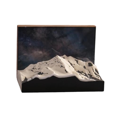 3Dペーパーカービングメモ帳メモ帳とカレンダーデスクアクセサリーホームオフィス装飾4.5x3.1x8.5cm- カレンダーなし