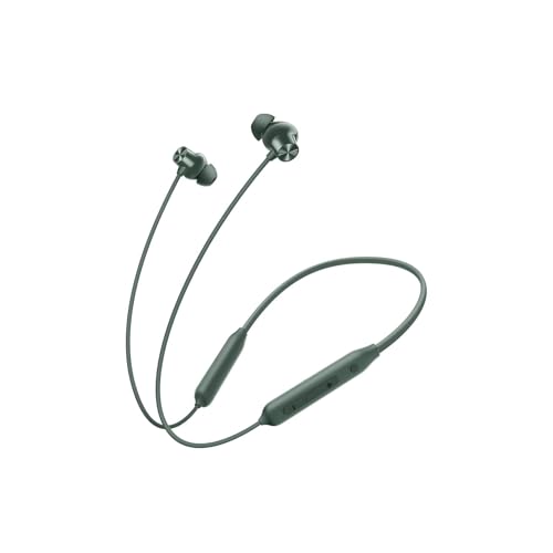 Original for OnePlus Wireless Neckband Z2 ANC – Hybrid Noise Cancellation, Deep Bass Sensation, Extended Battery Backup & Quick Charge Type-C Technology Green (J8-JH4)