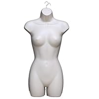 Guru Adult Female Full Size Hanging Body Form Mannequin Ideal for Shop Display, Market Traders (Light Skin)