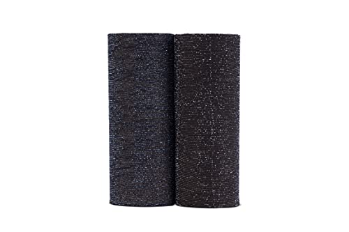 Collant curvy extensible noir pailleté galbant à taille haute - 4