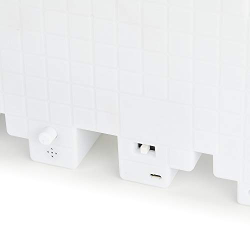 Pacman Ghost Light Table Lamp - Phases Through 9 Different Colors - Colors React to Music - USB Powered