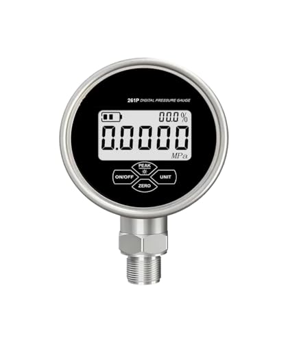 Manomètre numérique pour contrôle de pression d'eau et compresseur NPT 1/4