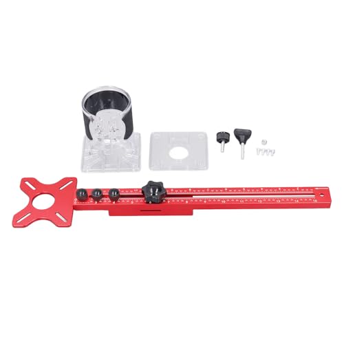 Soporte de ranura de fresado enruter 4 en 1 Gabinete Hardware Guía de corte en círculo Herramienta de carpintería ajustable 445 mm l