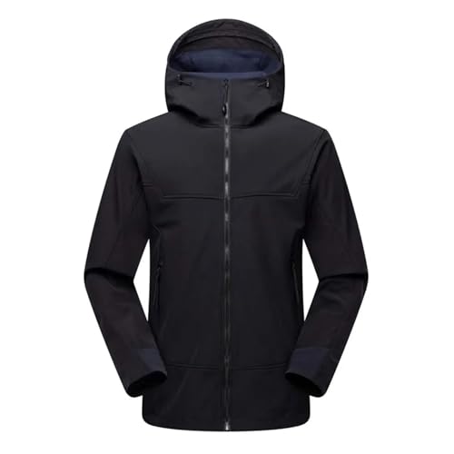 Chaquetas de senderismo softshell for hombre, for deportes al aire libre, acampada, escalada, viajes, cortavientos con capucha, impermeables, for lluvia Para Senderismo(Color 1,S)