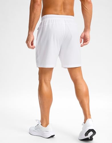 Image of Pudolla Men's Running Gym Shorts with Zipper Pockets 5 inch /7 inch / Lightweight Quick Dry Running Workout Athletic Short