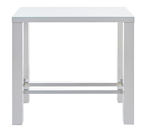 Robas Lund Bartisch weiß Hochglanz, BxHxT 120x108x60 cm