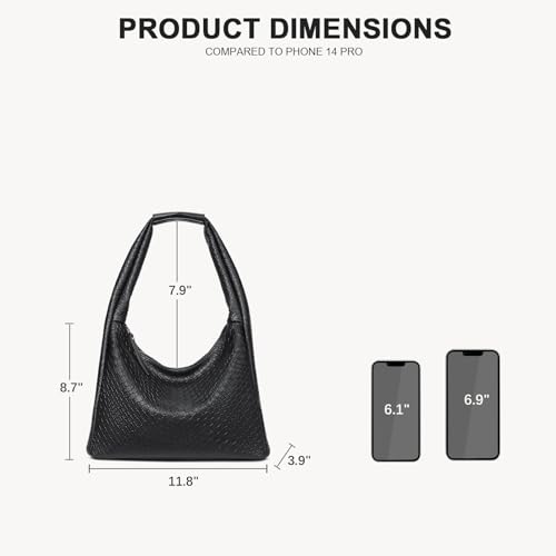 BOSTANTEN Purses for Women Woven Shoulder Bag Vegan Leather Hobo Designer Handbags