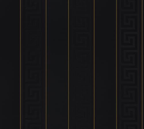 Versace wallpaper - material: vinyl on non-woven material - colour: black, gold - article no. 1504-3059