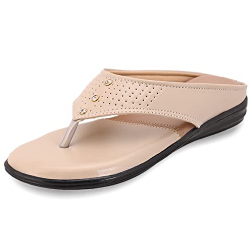 MYRA Women's Beige Comfortable Extra-Soft Flats Chappal | Latest Orthopedic Doctor Flats...