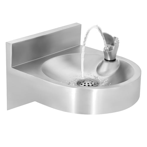 Water Drinking Fountain Wall Mounted, Compact Size with One-Click Water