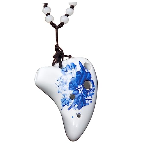 Yardwe Ceramic Ocarina Necklace Ocarina for Beginners Durable Music Instrument with Song Book present for Music Lovers
