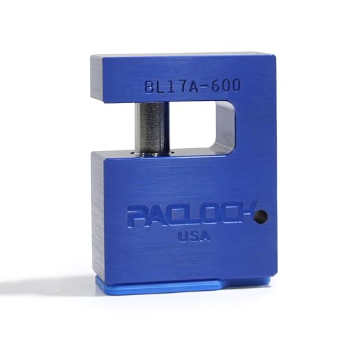 Image of PACLOCK's BL17A-600 Block-Lock High Security 6-Pin Cylinder, Keyed Differently w / 2 Keys, Blue Anodized Aluminum