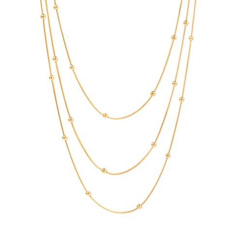 Collier atmosphère bijoux cadeaux de fête pour femmes avec perles multicouches