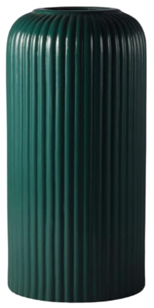 oodlesfly Ribbed Pipe Ceramic Vase Big Size Deep Green Color | Artificial Flower Vase, Pampas Grass Vase, | Boho Home Decor, Interior Decoration Items, Drawing Room Decorative Items (B0BSV9L95S) Amazon Price History, Amazon Price Tracker