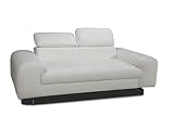 Mivano Sofa, Kunstleder, Weiß, 196 x 92 x 105 cm