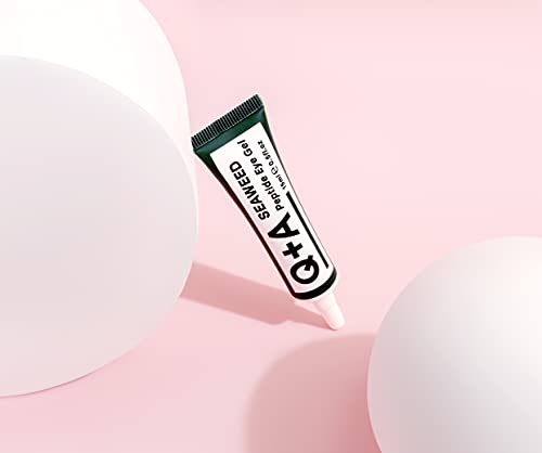 Q+A Seaweed Peptide Eye Gel (15ml), Under Eye Cream Alternative, Under Eye Brightener with Peptides, Seaweed & Aloe Vera, Hydrates, Smooths Fine Lines & Reduces Puffiness