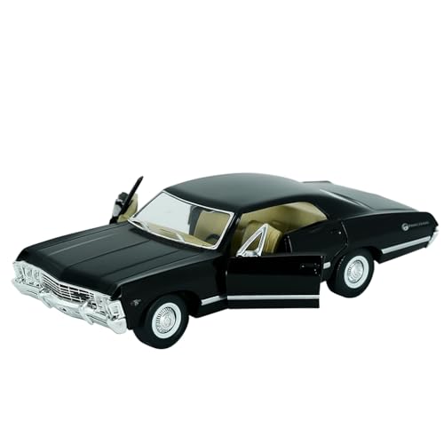 Image of Kitmeer1967 Chevrolet Impala 1:36 Scale Model Car with Openable Doors & Pull-Back Action (Black)