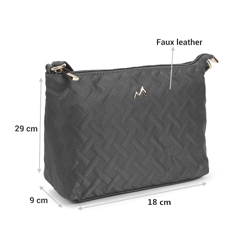 Image of Metro Women Casual Fabric Soft Body Zipper closure Quilted Sling Bag