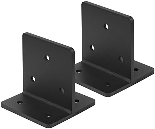 2 Pcs 6x6 Concealed Post Base,Heavy Duty Knife Plate Bracket, 3 Gauge Post Anchor Holders