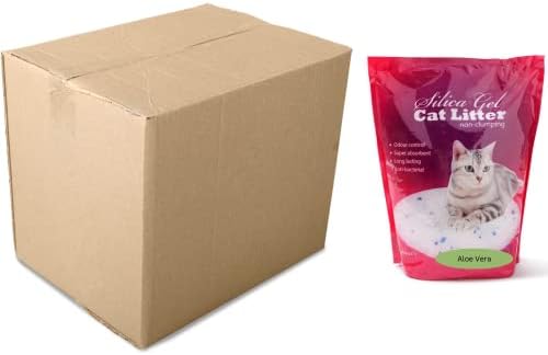 FabFinds Cat Litter Antibacterial Silica Gel Non-clumping Long Lasting Odour Control Dust Free Cat Litter 3.8L (2 Pack),White
