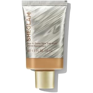 SHEGLAM Dew & Done Skin Tint with SPF20 Light-medium Coverage Foundation Evens Skin Tone-Acorn