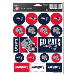 New England Patriots Vinyl Sticker Sheet 5 x 7