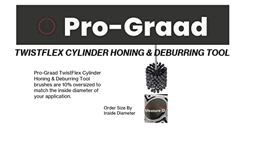 Pro-Graad SILICON CARBIDE Twistflex 2.5 Inch 240Sc Cylinder Hone | 2-1/2 Inch Flexible Cylinder Honing & Deburring Tool | Bore Brush For Hole Diameters 2.36"- 2.52 Inch | Silicon Carbide 240 Grit thumb #3