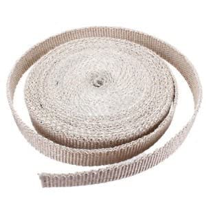 GlobalNiche 15m Roll Fiberglass Exhaust Manifold Header Downpipe Heat Wrap Front Pipe White
