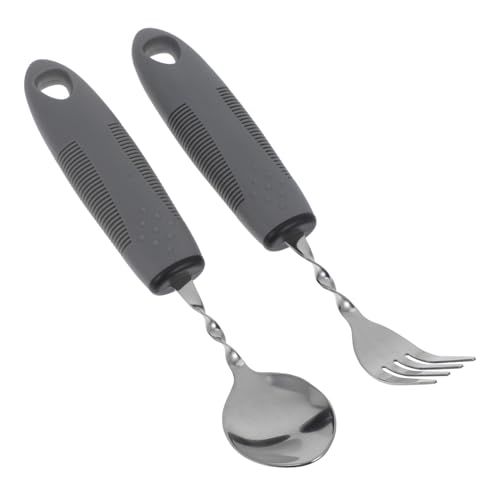 NUOLUX 2����җp�H���⏕�H�� �X�e�����X�X�`�[�����K���^�J�g�����[ �t�H�[�N�ƃX�v�[�� ��̐k���Ή� ����ɂ����v���X�`�b�N�n���h�� �ϋv������ �������ȒP