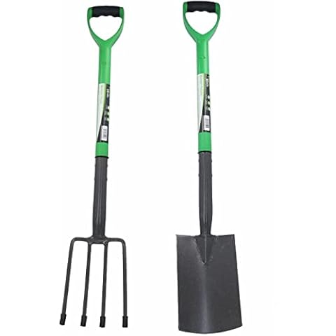 U.saf Carbon Steel Garden Fork and Spade Set Cover