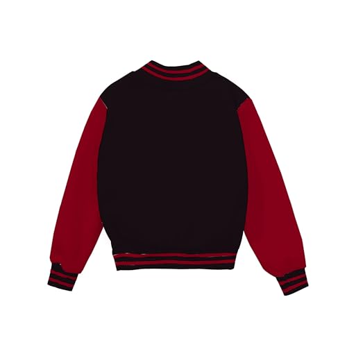Image of Kids Baseball Jackets Boys Girls Fit Varsity Jacket Casual Lightweight Plain Button Cardigan School Coat