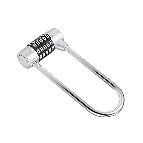 M METERXITY Combination Password Padlocks - Outdoor Resettable Secret Code Lock, Apply to Gate/Gym/Toolbag Use (5- Digit, Silver Tone)
