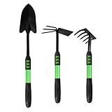 Garden Tool Set, 3 Pack Gardening Tools, Stainless Steel Heavy Duty Hand...