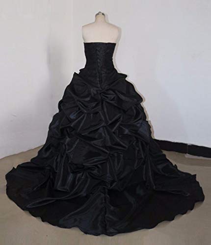 Babygirls Black Red And White Wedding Dress For Bride 2019 Sweetheart With Train Plus Size Bride Gowns #TOP3