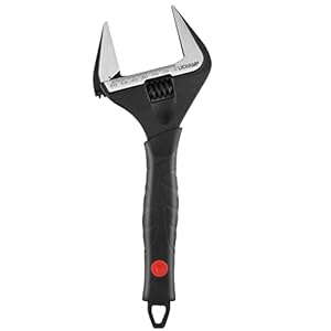 Lichamp 12-Inch Wide Jaw Adjustable Stubby Wrench with 60 mm Jaw Opening for Plumbing Automotive and Industry, Black