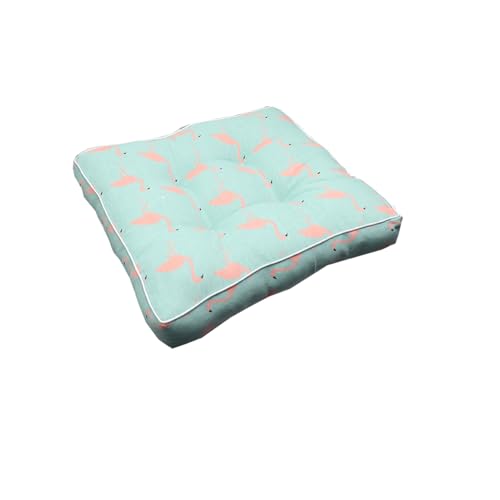 Cojín cuadrado grueso para asiento elevador, acolchado, suave, para meditación, yoga, silla, sillón, apoyo para interiores y exteriores (1 unidad, 50 x 50 cm, verde)