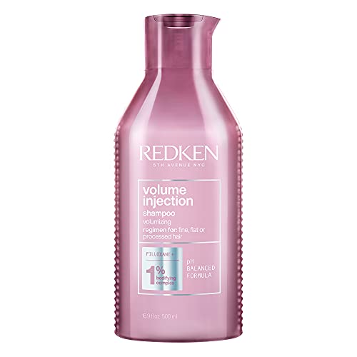 Redken Volume Injection Shampoo For Fine Hair | Adds Lift & Body | Volumizing & Detangling Without Weighing Down | Paraben Free | 300ml
