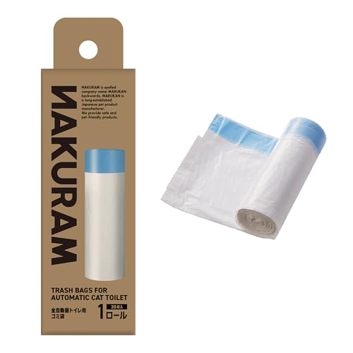 NAKURAM ナクラム 全自動猫トイレ用ゴミ袋 CT-704 20枚入 1ロール 自動猫トイレ 交換用 ゴミ袋 ロール式 猫トイレ 消耗品 ブラック おしゃれ