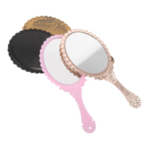 4 espejos de maquillaje portátiles vintage tamaño pequeño
