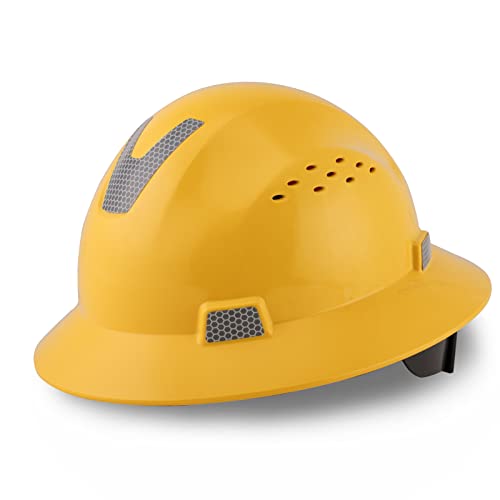 LOHASTAR Full Brim Hard Hat Safety Helmet Vented ANSI Z89.1 Approved OSHA Hard Hats Construction Men Women Adult