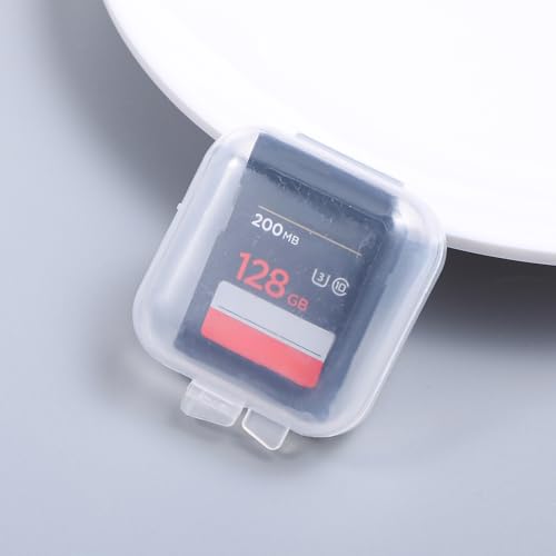 Image of Ear Plug Cases, 10 Pcs Small Plastic Box, 1.8 mm Thicken Transparent Storage Box with Hinged Lid, Square Plastic Containers for Small Item Craft, Beads, Necklaces, Ear Studs, Rings
