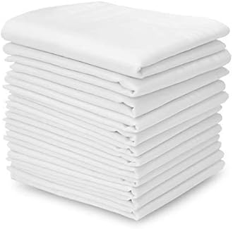 Rumal Luxury Handkerchief - 100% Cotton White Color Men's Handkerchiefs -Pack of 6