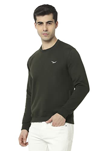 Image of HiFlyers Men's Cotton Blend Casual Crew Neck Sweatshirt