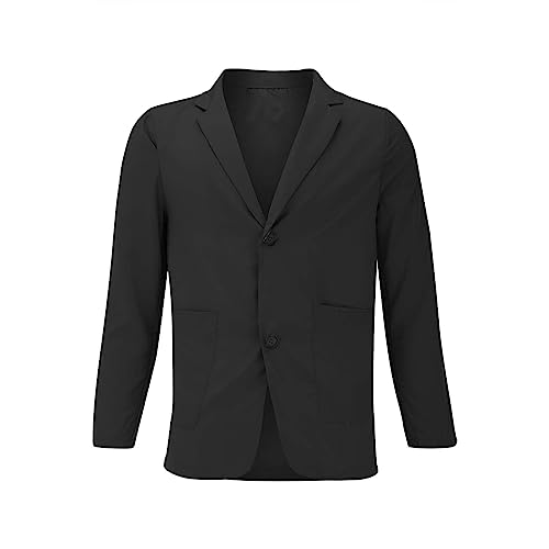Casual Blazer for Men Lightweight 2 Button Business Suit Classic Slim Fit Lapel Solid Color Workout Suit Tops2