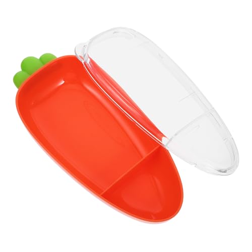 Toyvian Contenitore Diviso per Snack e Verdure con Coperchio Ermetico Scatola Trasparente Scomparti per Frutta e Insalata Organizer Alimentare per Casa e Lavoro