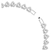 Swarovski Collana Tennis Ariana Grande x, Taglio misto, Cuore, Bianca, Placcato rodio #2