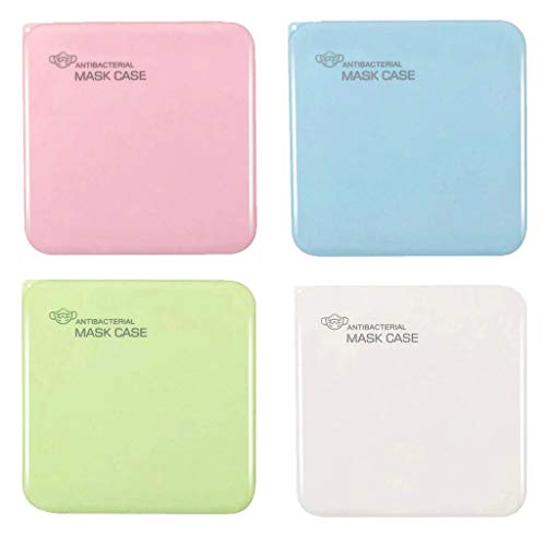 MAGIC SELECT Estuche Porta mascarillas Multicolor (Azul, Verde, Rosa, Blanco) Caja para Máscaras Reutilizable Almacenamiento a Prueba de Polvo para Guardar Máscara Desechable (Rosa)
