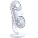 Ventilatore con piedistallo ad alte prestazioni, mini ventola doppia ventola con 3 velocità Ventilatore portatile di piccola potenza portatile USB ricaricabile Ventilatore da tavolo piccolo ma potente