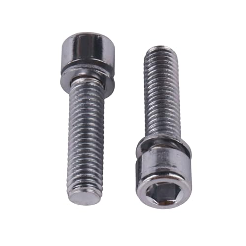 Image of Stainless Steel M5x20mm Hex Bolt with Washer, Pack of 10, for Bicycle Stem Parts