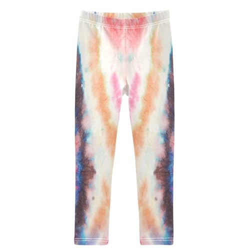 Girls' Leggings Ankle Length Printed Leggings Tie Dye Paint Spiral Soft Comfortable Pants for Kids 4-10 Years